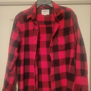 Bearbottom mens red & black flannel shirt